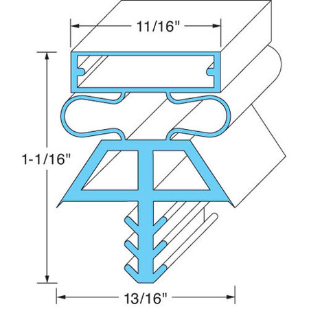 Kolpak Door Gasket - Rh, 32-3/8" X 77-1/2" For  - Part# Klp22514-1075 KLP22514-1075